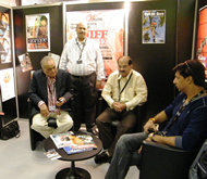 (In order from left to right: Mr. T.P. Aggarwal, President Film Federation of India-FFI, Mr. Supran Sen, Secretary, FFI and Mr. Madhur Bhandarker, Filmmaker from India (after announcing his feature film HEROINE at CANNES FILM FESTIVAL).